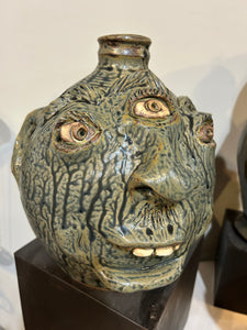 10" cyclops Face Jug by Crystal King